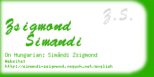 zsigmond simandi business card