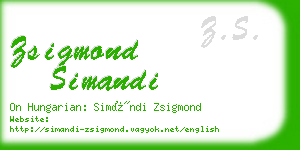 zsigmond simandi business card